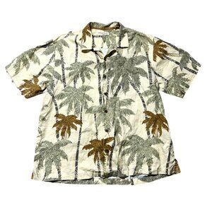TOMMY BAHAMA Mens XL 100% Linen Short Sleeve Button Down Shirt